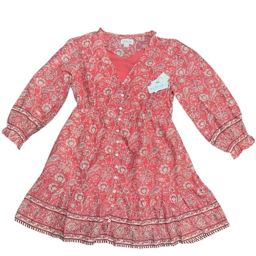 Velvet by Graham Spencer Floral Mary Mini Dress Size Small NWT